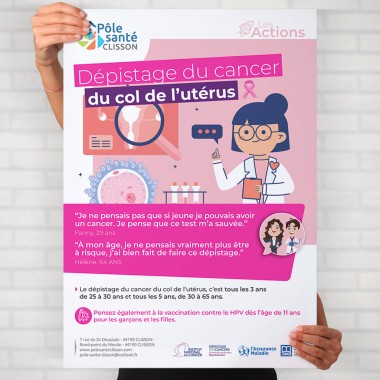 Supports campagne de dépistage du cancer de l'utérus